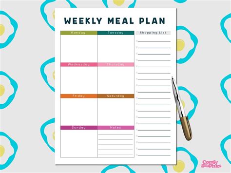 Weekly Meal Planner Family Meals Planner L Grocery List Weekly Menu Planner Printable Menu ...