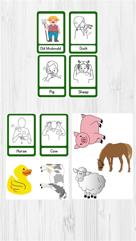 Set Of 3 Printable Nursery Rhyme Makaton Sign Flash Cards And Etsy