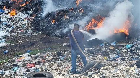 Se Incendia Basurero Municipal En P Njamo Y Fuego Est Fuera De Control