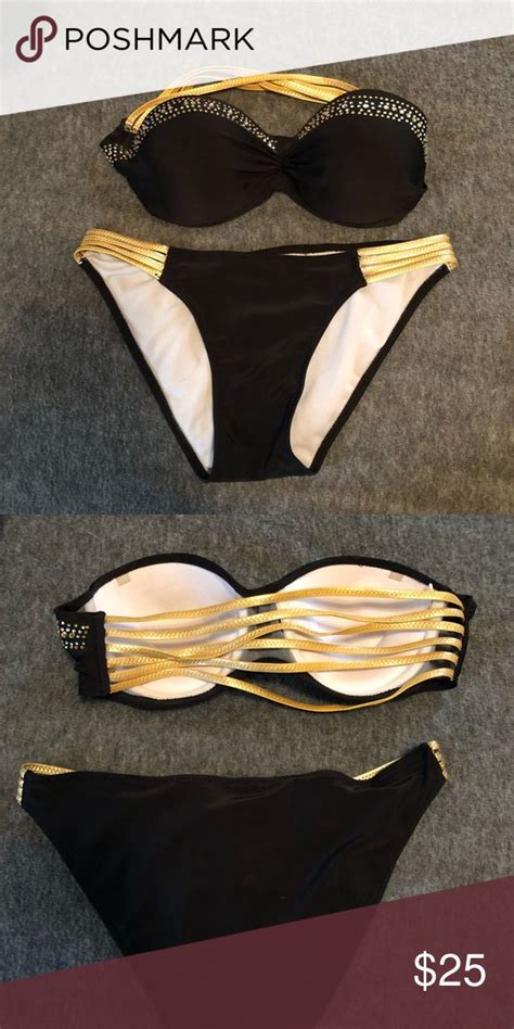 Black Bikini With Gold At Sarah Alanson Blog