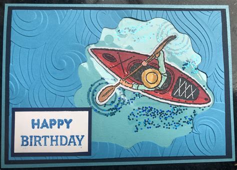 Kayaking Birthday Card For Sharyn Cards Birthday Cards Masculine Cards