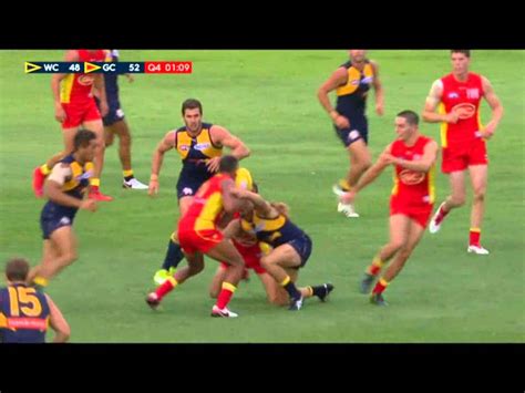 AFL 2016 NAB Challenge West Coast V Gold Coast Last 4 Minutes YouTube