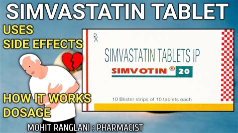 Simvastatin 20 Mg Tablet Simvotin Tablet Uses Side Effects Dose And