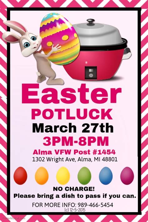 Easter Sunday Potluck Dinner - VFW Post 1454