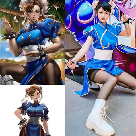 Juego Street Fighter Chun Li Cosplay Disfraz Mujer Y Niña Vestido De