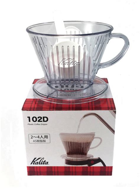 Kalita 平底咖啡濾杯102d 透明 附量匙 2 4人用 Kalita Kalita Fp 102 濾紙 1包 100