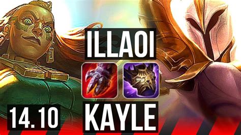 ILLAOI Vs KAYLE TOP 9 Solo Kills 800 Games Dominating EUW