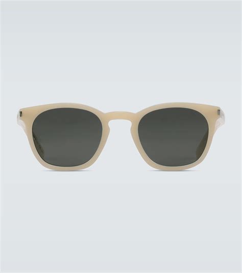 Saint Laurent Square Frame Acetate Sunglasses In White For Men Lyst