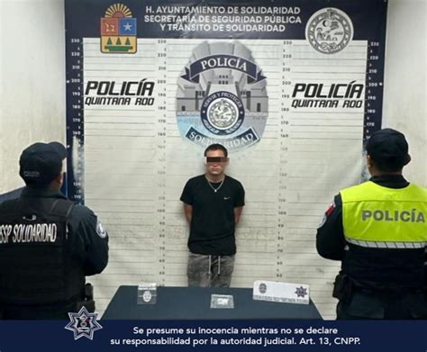 Polic A Preventiva Y Tr Nsito Municipal De Solidaridad Aseguran A Joven