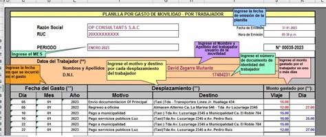 Gastos De Movilidad El Blog Del Contador Peruano