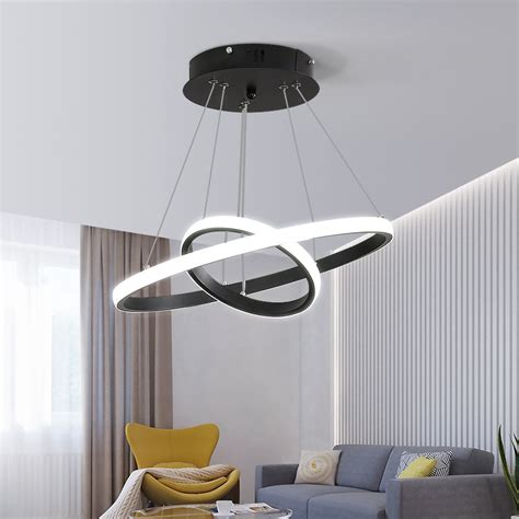 Led Lustre Circulaire Moderne Lampe De Suspension R Glable W K