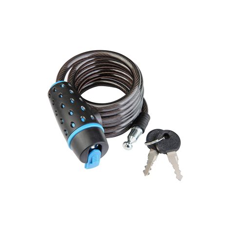 Трос-замок STELS 87318 с ключом, со стальным тросом, 8x1800 мм, черный ...