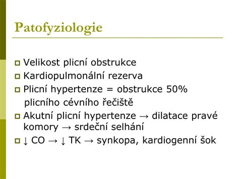 PPT Plicní hypertenze a plicní embolie PowerPoint Presentation free