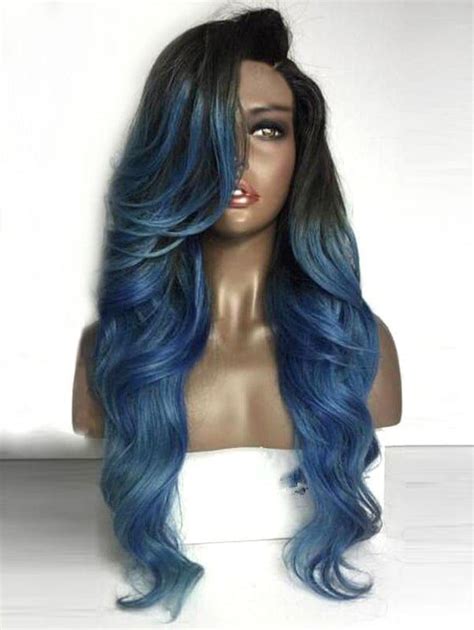 Photo Gallery Long Deep Side Parting Colormix Wavy Party Synthetic Wig Best Lace Front Wigs