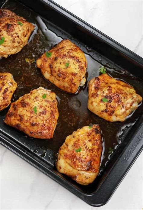 Oven Baked Bone In Chicken Thighs Recipe Recipe Vibes