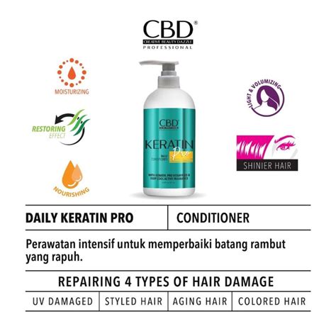 Jual Cbd Professional Keratin Pro Daily Shampoo Daily Conditioner