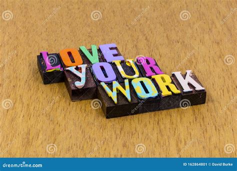 Love Your Work Together Learn Train Hard Job Career Stock Image Image