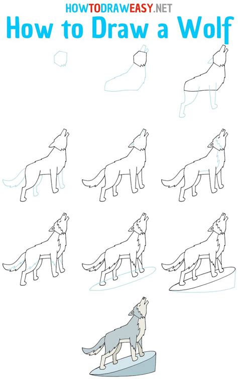 How To Draw A Wolf How To Draw Easy