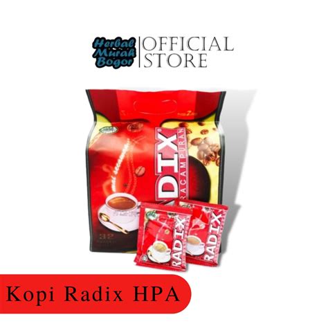 Jual Kopi Radix Hpa Original Isi Sachet Malaysia Shopee Indonesia