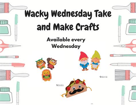 Wacky Wednesday Take and Make Crafts | St. Joseph Public Library