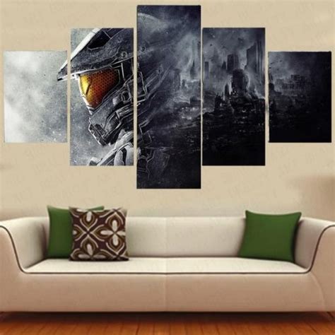 Halo 5 Guardians – Movie 5 Panel Canvas Art Wall Decor – Canvas Storm