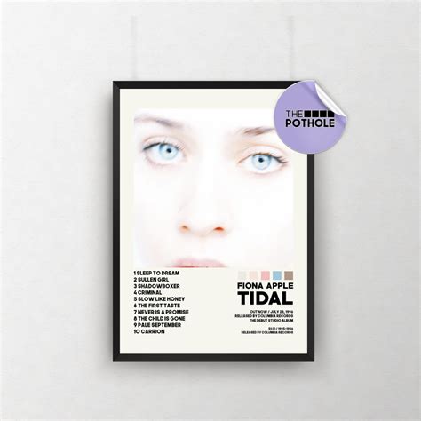 Fiona Apple Posters Tidal Poster Fiona Apple Tidal Album Cover