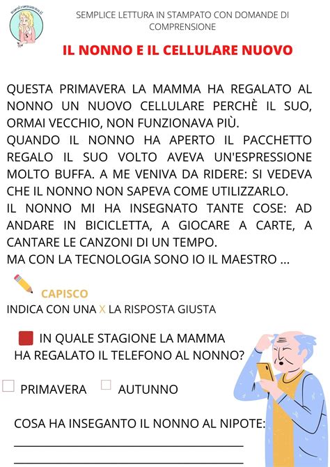 Testi Con Domande Di Comprensione In Stampato Maiuscolo