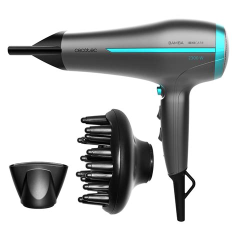 Ionicare Aura Black S Che Cheveux Ionique Avec Diffuseur Cecotec