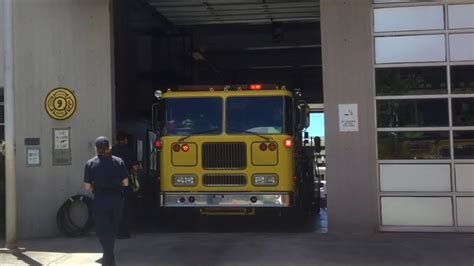 Kakaako Fire Station Honolulu Fire Dept Ladder Returning To