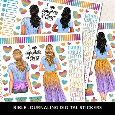 In Christ I Am Bible Journaling Stickers Printable Diversity