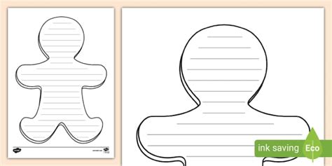 Gingerbread Man Writing Template Teacher Made Twinkl