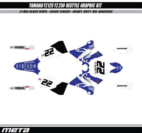 Yz125 Yz250 Yamaha Graphic Kit 2002 2021 Restyle Plastics Fits Stock 2015 2021 Ebay