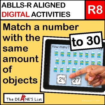 Ablls R Aligned Digital Activities R Match A Number To A Set Of