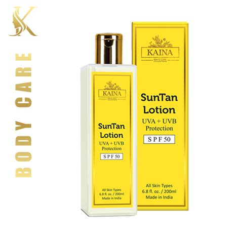 Kaina SunTan Lotion - Ultra-Light Sunscreen for Oily and Dry Skin | SPF 50