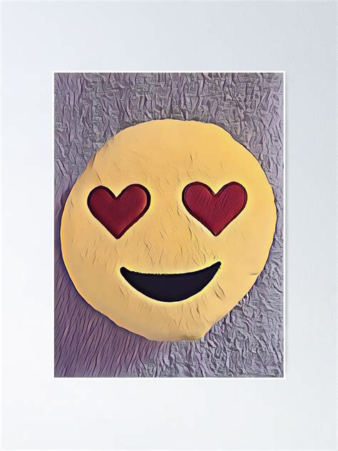 Heart Eyes Emoji Poster For Sale By Bernabubble7 Redbubble