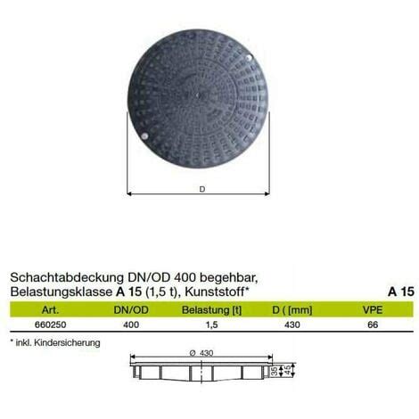 Schachtabdeckung Dn A Kunststoff Deckel Begehbar Schachtdeckel