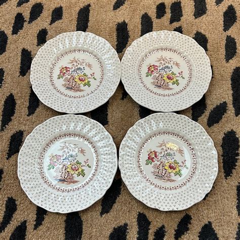 Vintage Royal Doulton Grantham Dessert Plates Set Of Etsy