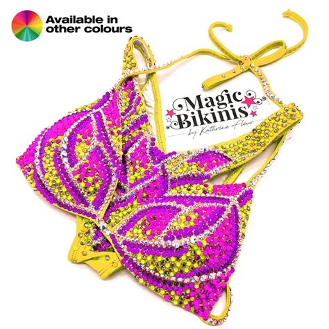 Quick Ship Bikini 189 Full Bling Multi Crystal Pro Figure Suit Magic Bikinis Custom