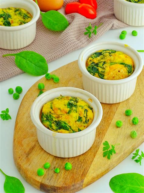 Mini clafoutis aux légumes verts Sain plicité et Gourmandise