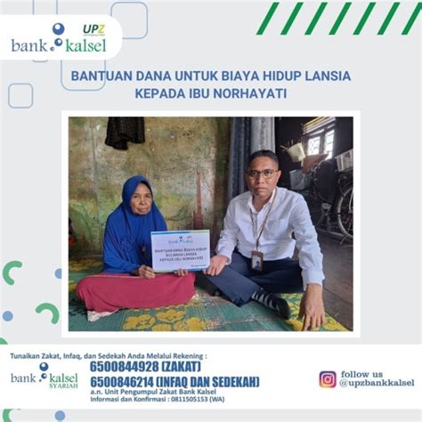 UPZ Bank Kalsel Bantu Biaya Hidup Lansia Mata Banua Online