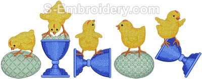 Easter Embroidery Easter Chicks Machine Embroidery Set