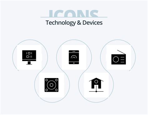 Devices Glyph Icon Pack Icon Design Technology Data Radio