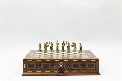 Roman era themed chess set with storage units – My Chess Sets