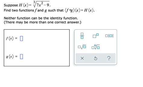 Solved Suppose H X X Find Two Functions F And G Such Chegg