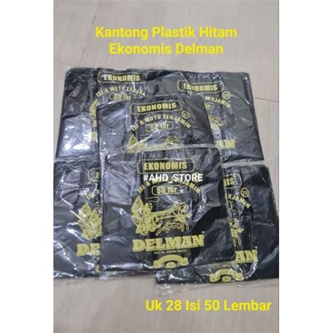 Jual Kantong Plastik Kresek Hd Hitam Merk Delman Ukuran Isi