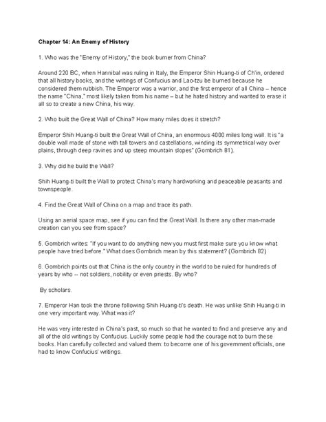 World history chapter 14 & 15 - study guide - Chapter 14: An Enemy of