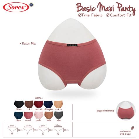 Jual Celana Dalam Basic Panty Bahan Katun Mix Sorex 1178 Comfort Fit M