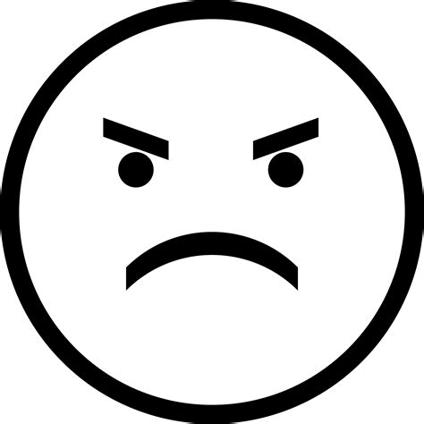 Angry Face Clipart Black And White Png Goimages Super Images And