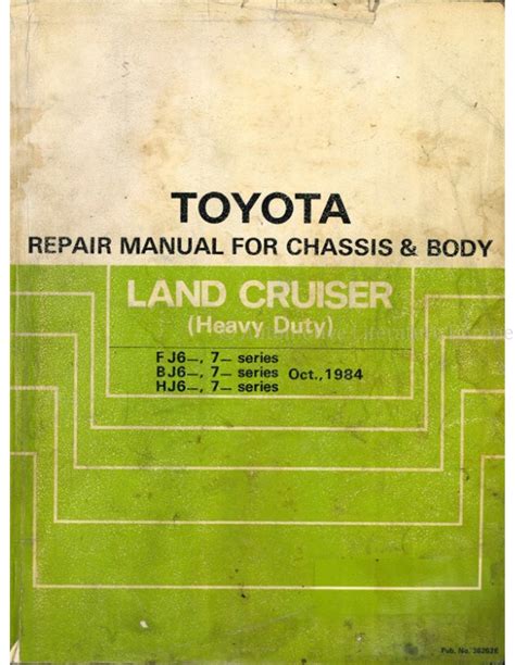 Toyota Land Cruiser Heavy Duty Chassis Body Workshop Manual English