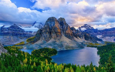 Canada, Alberta, mountains, lakes, forest, autumn wallpaper | nature ...